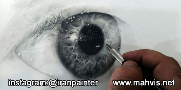 آموزش گام به گام نقاشی چشم با مداد