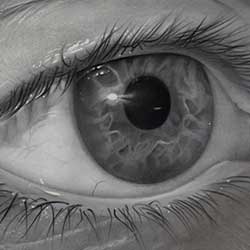 نقاشی چشم با مداد